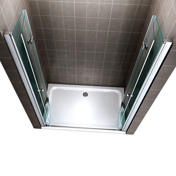 SANIVERRE - EMMY Porte de douche pliante H185 - L. 116 à 120 cm transparent - large