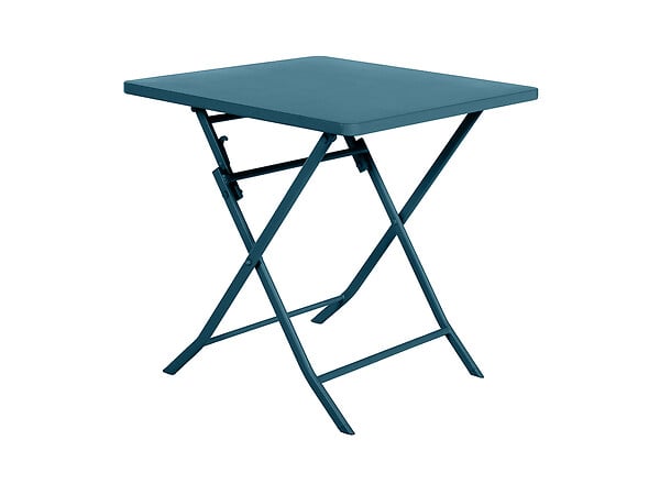 HESPERIDE - Table de jardin carrée Greensboro 70 x 70 cm Bleu Canard - Hespéride - large