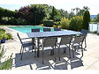 JARDILINE - Table à manger d'extérieur extensible en aluminium gris  Ibiza anthracite - 10/12 places - Jardiline - vignette