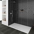 SANIVERRE - POLAR Receveur de douche 90 x 140 cm Blanc extra-plat effet pierre antidérapant + bonde incluse - vignette