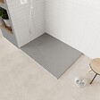 SANIVERRE - BAYA Receveur de douche 80 x 80 cm Gris extra-plat aspect pierre + bonde incluse - vignette