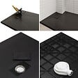 SANIVERRE - BAYA Receveur de douche 100 x 140 cm Noir extra-plat aspect pierre + bonde incluse - vignette
