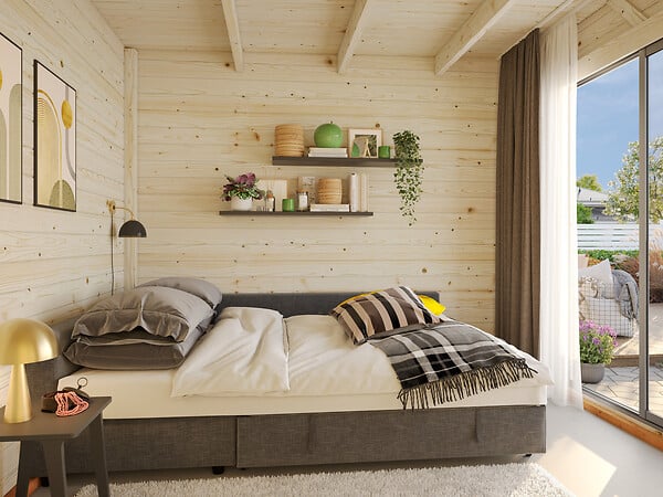 WHITE WOOD - Studio de jardin en bois Lydia - L.329xP.351xH.237cm - large
