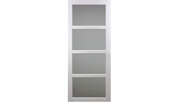 GD MENUISERIES - Porte Coulissante Tana blanc Vitrée H204 x L73 cm - large