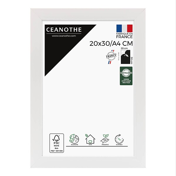 CEANOTHE - Cadre 20X30-A4 Eternel blanc - large