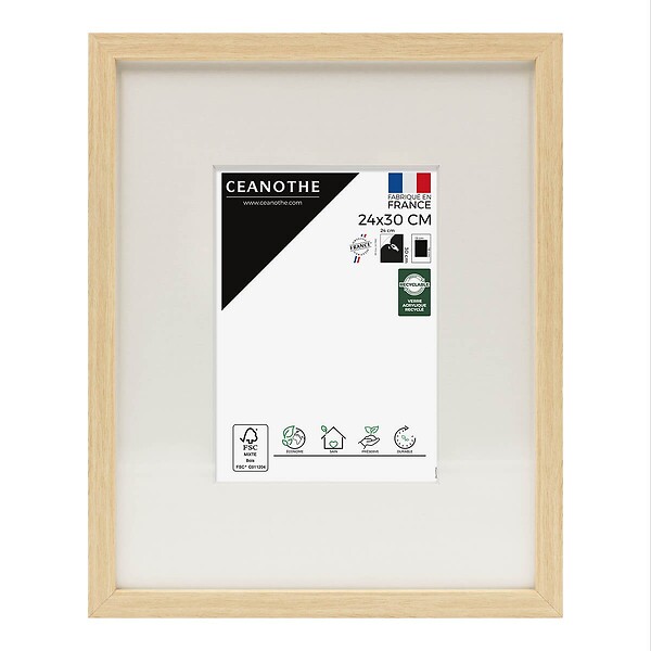 CEANOTHE - Cadre 24X30 Ouv 13X18 Wild bois clair - large