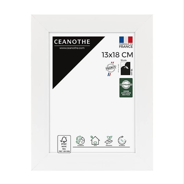 CEANOTHE - Cadre 13X18 Eternel blanc - large