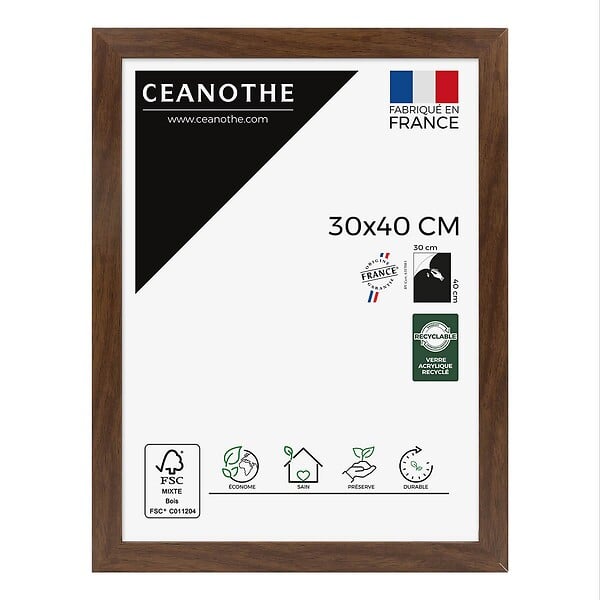 CEANOTHE - Cadre 30X40 Eternel ébène - large