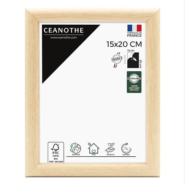 CEANOTHE - Cadre 15X20 Shelter bois clair - large
