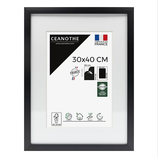 CEANOTHE - Cadre 30X40 Ouv 20X30 Milan noir - large