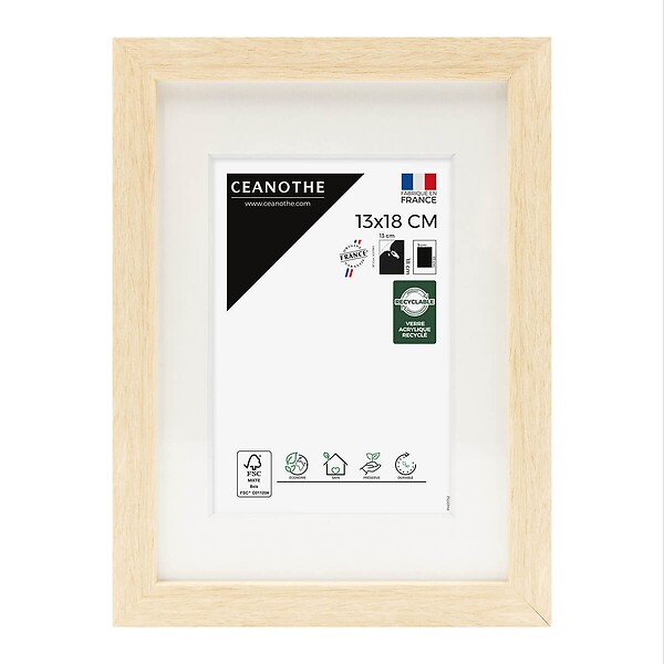 CEANOTHE - Cadre 13X18 Ouv 9X13 Wild bois clair - large