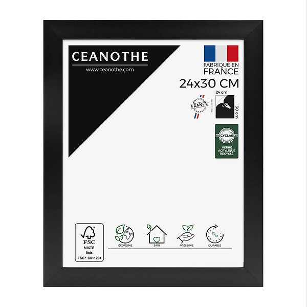 CEANOTHE - Cadre 24X30 Eternel noir - large