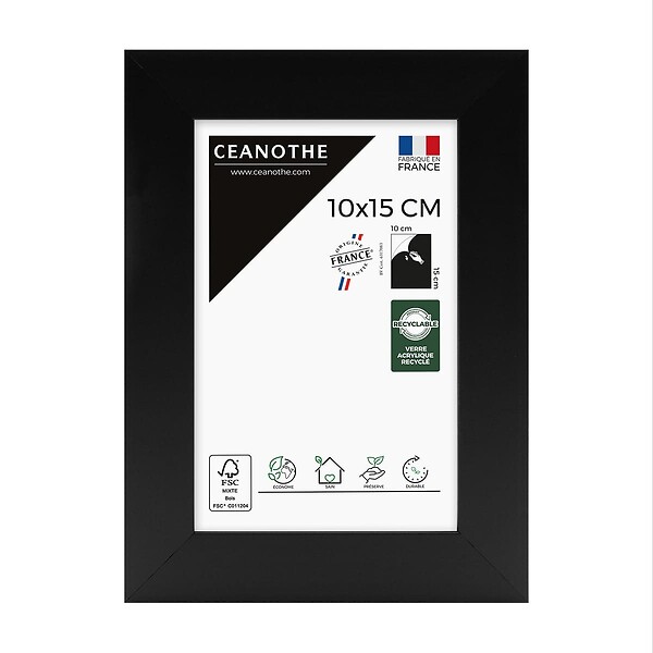 CEANOTHE - Cadre 10X15 Eternel noir - large