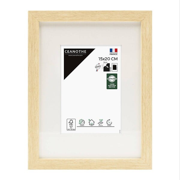 CEANOTHE - Cadre 15X20 Ouv  9X13 Wild bois clair - large
