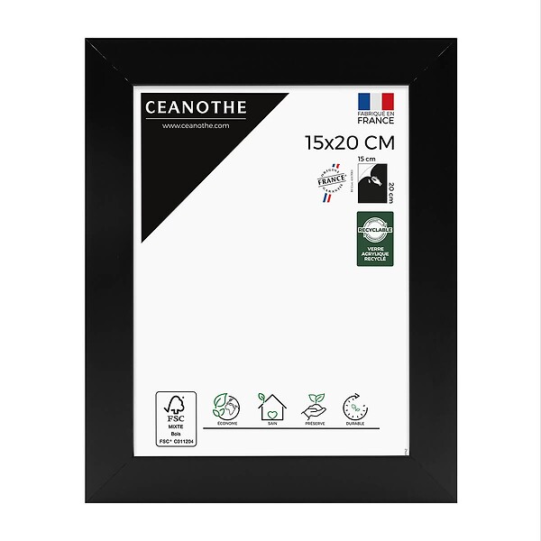 CEANOTHE - Cadre 15X20 Eternel noir - large