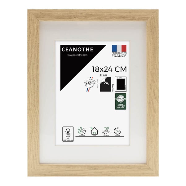 CEANOTHE - Cadre 18X24 Ouv 13X18 Milan bois - large