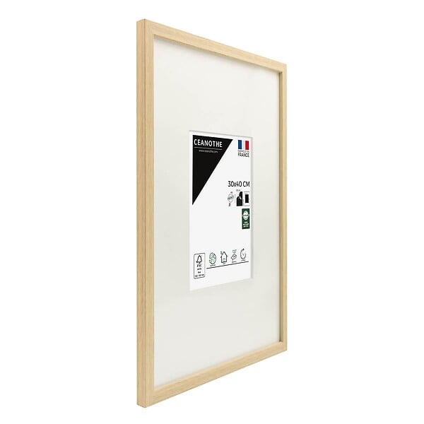 CEANOTHE - Cadre 30X40 Ouv 15X20 Wild bois clair - large