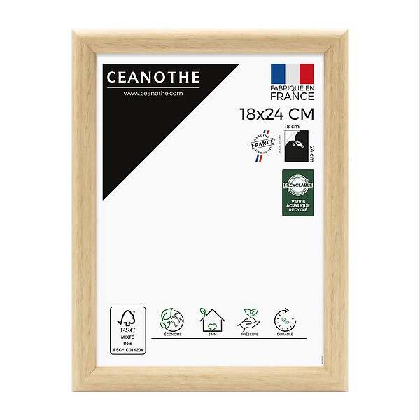 CEANOTHE - Cadre 18X24 Shelter bois clair - large