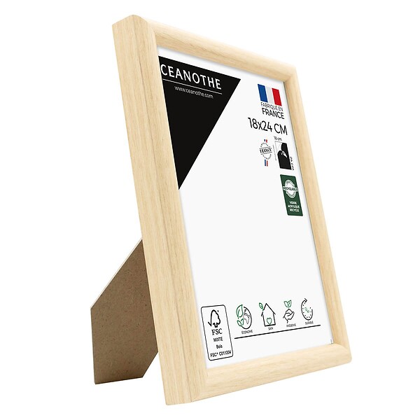 CEANOTHE - Cadre 18X24 Shelter bois clair - large