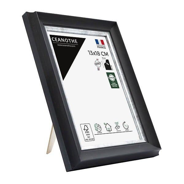 CEANOTHE - Cadre 13X18 Pandoré noir argent - large