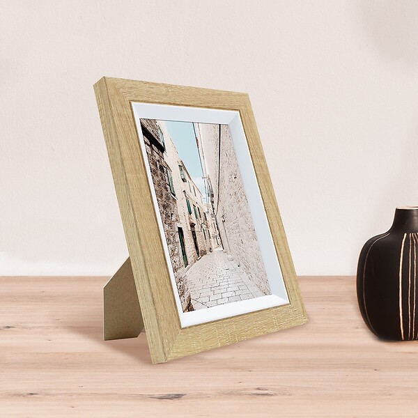CEANOTHE - Cadre photo Actual bois blanc 10x15 cm - large