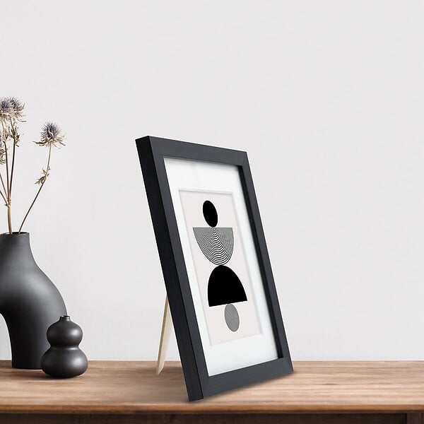 CEANOTHE - Cadre photo Wild noir 13x18 cm avec passe-partout 9x13 cm - large