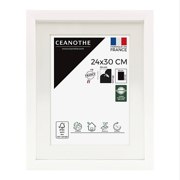 CEANOTHE - Cadre 24X30 Ouv 18X24 Milan blanc - large