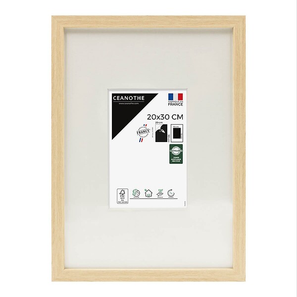 CEANOTHE - Cadre 20X30-A4 Ouv 10X15 Wild bois clair - large