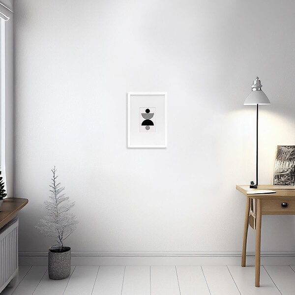 CEANOTHE - Cadre photo Wild blanc 20x30/A4 cm avec passe-partout 18x24 cm - large