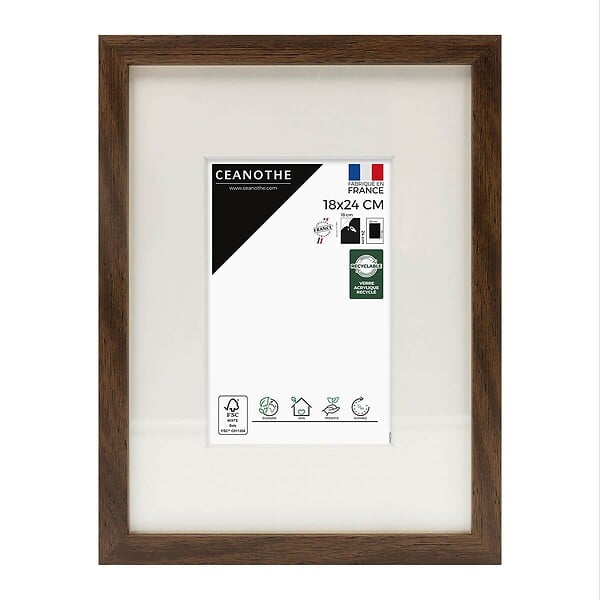 CEANOTHE - Cadre 18X24 Ouv 10X15 Wild ébène - large