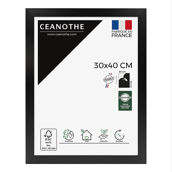 CEANOTHE - Cadre 30X40 Eternel noir - large