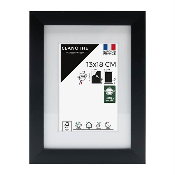 CEANOTHE - Cadre 13X18 Ouv 10X15 Milan noir - large