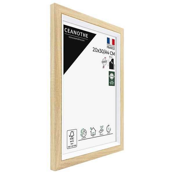 CEANOTHE - Cadre photo Actual bois blanc 20x30/A4 cm - large