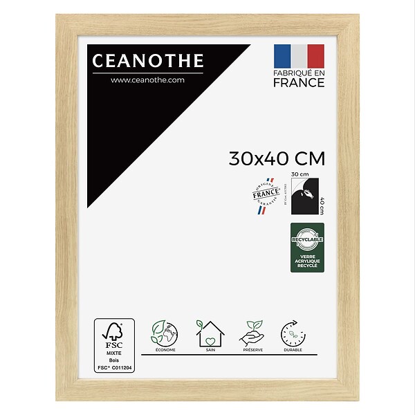CEANOTHE - Cadre 30X40 Eternel naturel - large