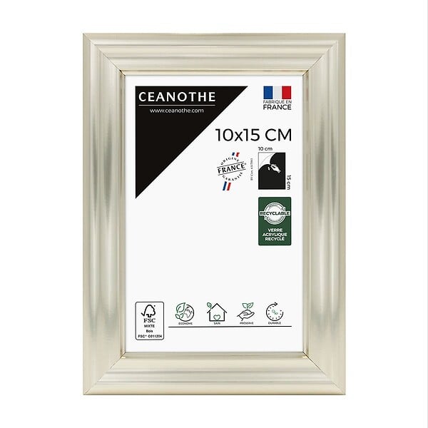CEANOTHE - Cadre 10X15 Julia doré blanchie - large