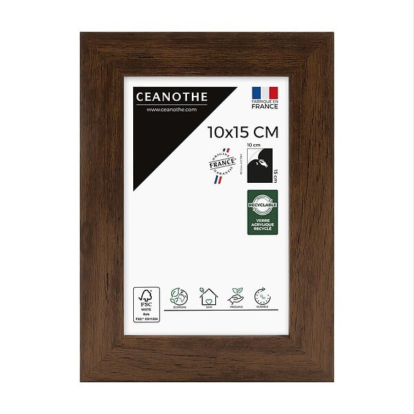 CEANOTHE - Cadre 10X15 Eternel ébène - large