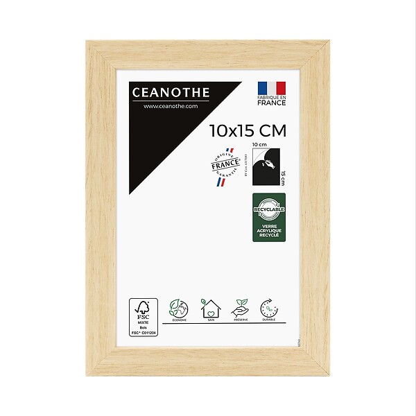 CEANOTHE - Cadre 10X15 Wild bois clair - large