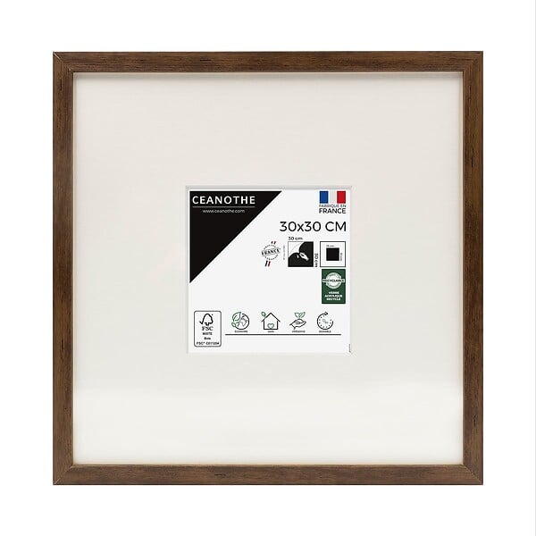 CEANOTHE - Cadre 30X30 Ouv 13X13 Wild ébène - large