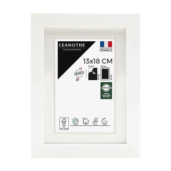 CEANOTHE - Cadre 13X18 Ouv 10X15 Milan blanc - large