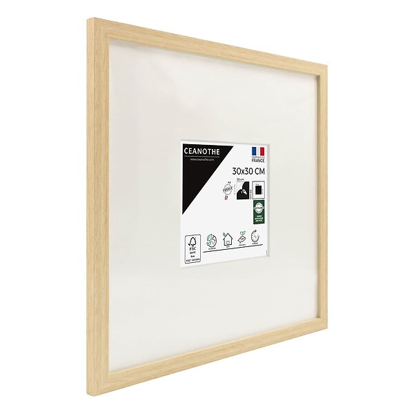 CEANOTHE - Cadre 30X30 Ouv 13X13 Wild bois clair - large