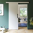 COULICOOL - Porte Coulissante avec Rail + Poignée Verticale - Laquée Damier 73 cm - vignette