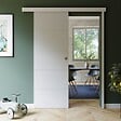 COULICOOL - Porte Coulissante avec Rail + Serrure - Prépeinte Ligne 73 cm - vignette