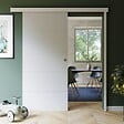 COULICOOL - Porte Coulissante avec Rail + Serrure - Prépeinte Ligne 93 cm - vignette