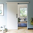 COULICOOL - Porte Coulissante avec Rail + Poignée Verticale - Laquée Blanche 83 cm - vignette