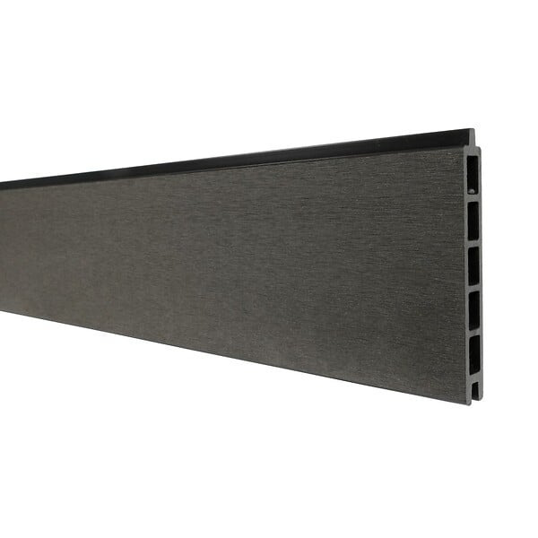 DECKLINEA - Kit Clôture Bois Composite Gris Anthracite 5,5x1,8m RIO - Poteaux en Aluminium Gris - Brise Vue - Palissade - large