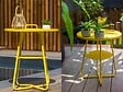 JARDILINE - Table basse ronde en aluminium jaune Thasos Ø 50 cm - Jardiline - vignette