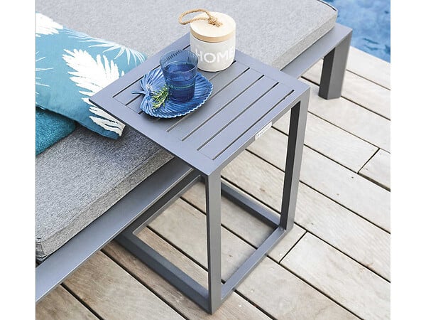 HESPERIDE - Table d'appoint en aluminium gris Graphite Evasion - Hespéride - large