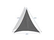 HESPERIDE - Voile d'ombrage triangulaire 2 x 2 x 2 m Curacao - Gris - Hespéride - vignette