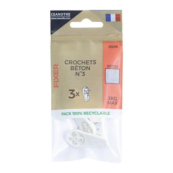 CEANOTHE - Sachet 3 crochets beton n°3 - large