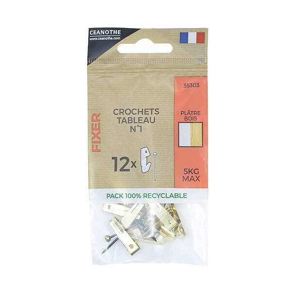 CEANOTHE - Sachet 12 crochets tableau n°1 - large
